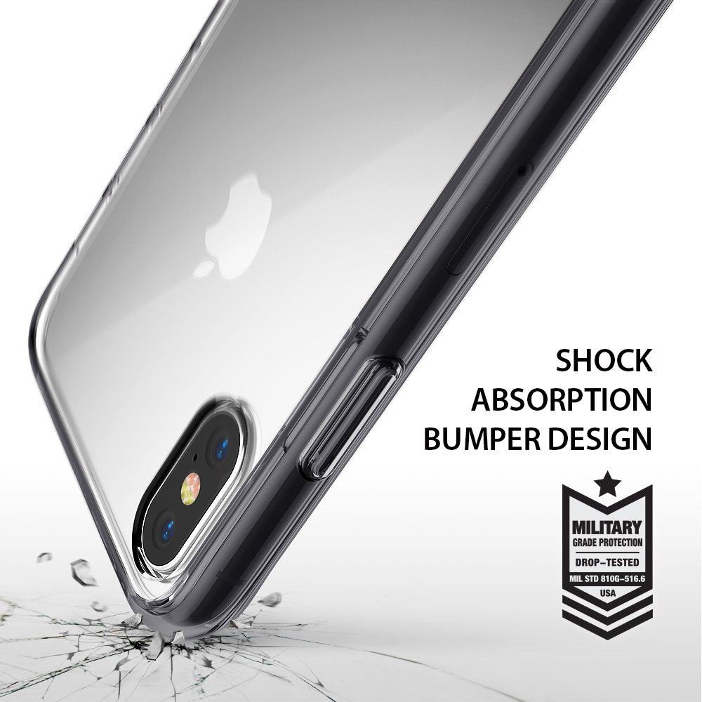 Ringke Fusion iPhone X Hoesje Doorzichtig Smoke Black afbeelding 5