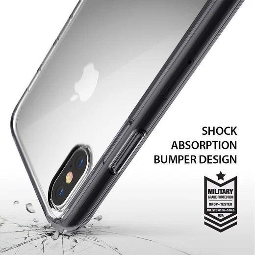 Ringke Fusion iPhone X Hoesje Doorzichtig Smoke Black afbeelding 5