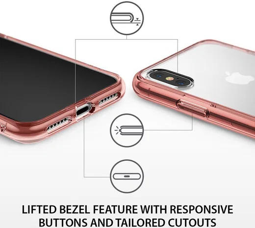 Ringke Fusion iPhone X Hoesje Doorzichtig Smoke Black afbeelding 8