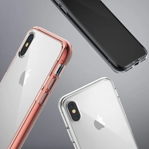 Ringke Fusion iPhone X Hoesje Doorzichtig Smoke Black afbeelding 14