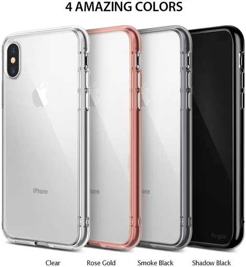 Ringke Fusion iPhone X Hoesje Doorzichtig Smoke Black afbeelding 15