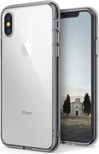 Ringke Fusion iPhone X Hoesje Doorzichtig Smoke Black afbeelding 1