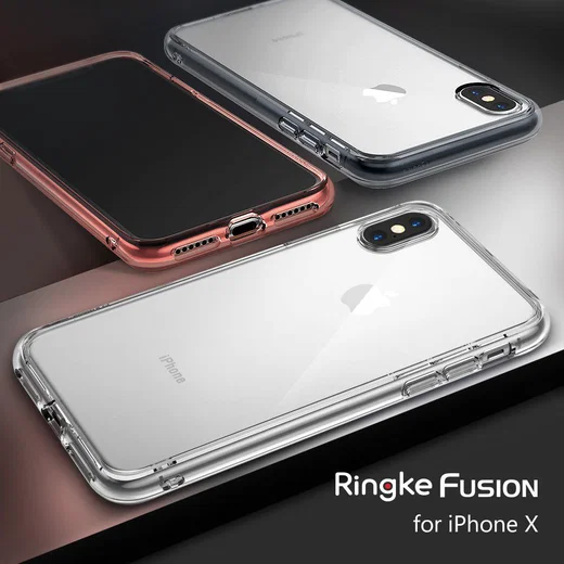 Ringke Fusion iPhone X Hoesje Doorzichtig Smoke Black afbeelding 13