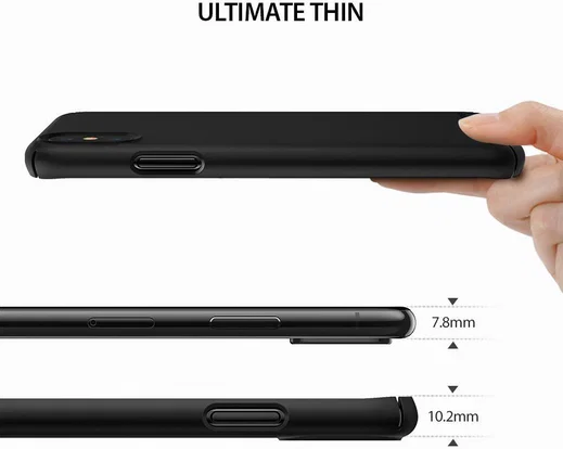 Ringke Slim Apple iPhone X Ultra Dun Hoesje Zwart afbeelding 4
