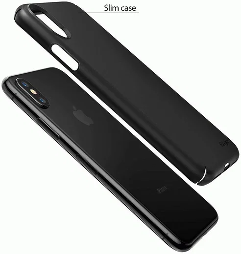 Ringke Slim Apple iPhone X Ultra Dun Hoesje Zwart afbeelding 2