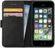 Rosso Deluxe Apple iPhone 5/5S/SE Hoesje Echt Leer Book Case Zwart afbeelding 1
