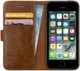 Rosso Deluxe Apple iPhone 5/5S/ Hoesje Echt Leer Book Case Bruin afbeelding 1