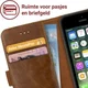 Rosso Deluxe Apple iPhone 5/5S/ Hoesje Echt Leer Book Case Bruin afbeelding 8