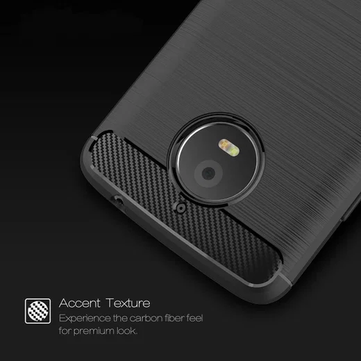 Motorola Moto E4 Plus Geborsteld TPU Hoesje Blauw afbeelding 4