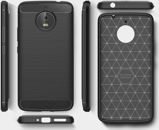 Motorola Moto E4 Plus Geborsteld TPU Hoesje Blauw afbeelding 6