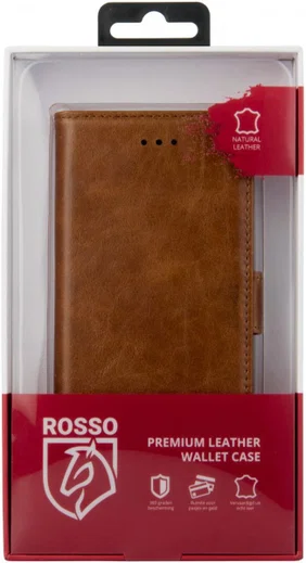 Rosso Deluxe OnePlus 5 Hoesje Echt Leer Pasjes Book Case Bruin afbeelding 13