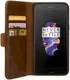 Rosso Deluxe OnePlus 5 Hoesje Echt Leer Pasjes Book Case Bruin afbeelding 6