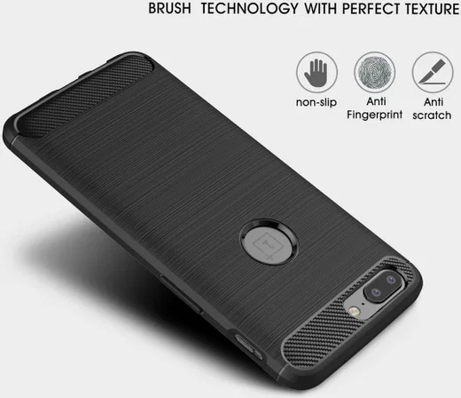 OnePlus 5 Geborsteld TPU Hoesje Zwart afbeelding 8