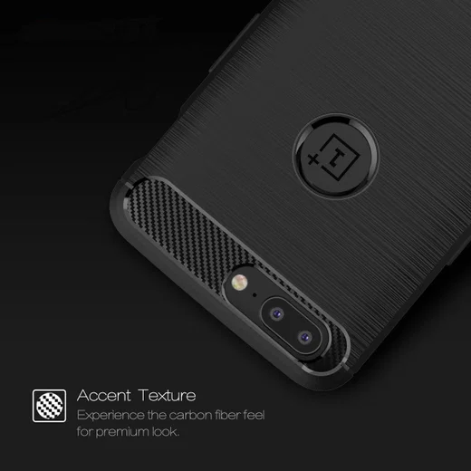 OnePlus 5 Geborsteld TPU Hoesje Zwart afbeelding 9
