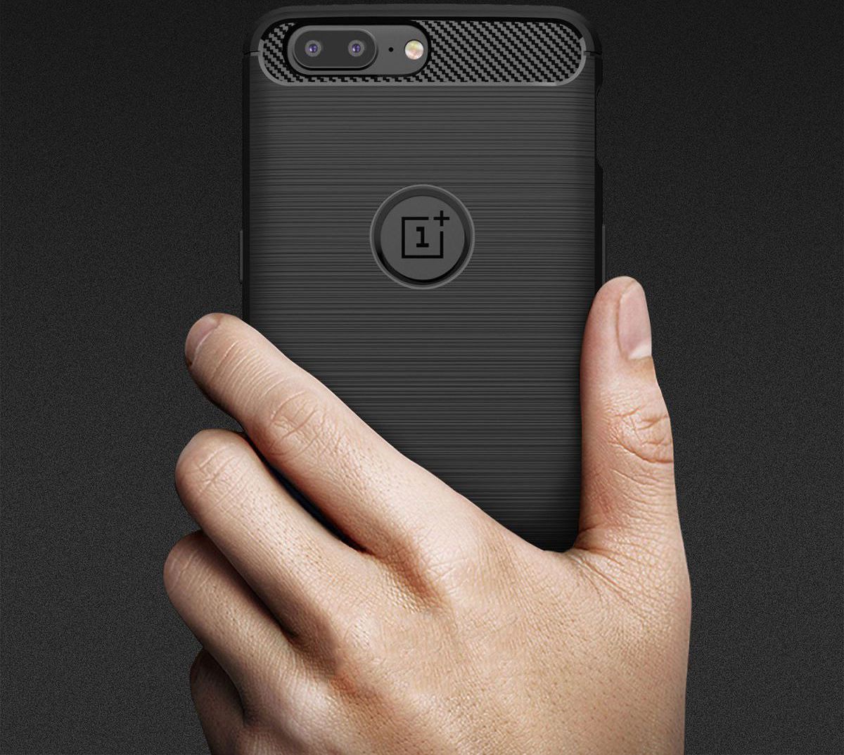 OnePlus 5 Geborsteld TPU Hoesje Zwart afbeelding 10