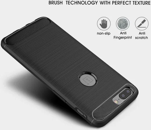 OnePlus 5 Hoesje Geborsteld TPU Rood afbeelding 4