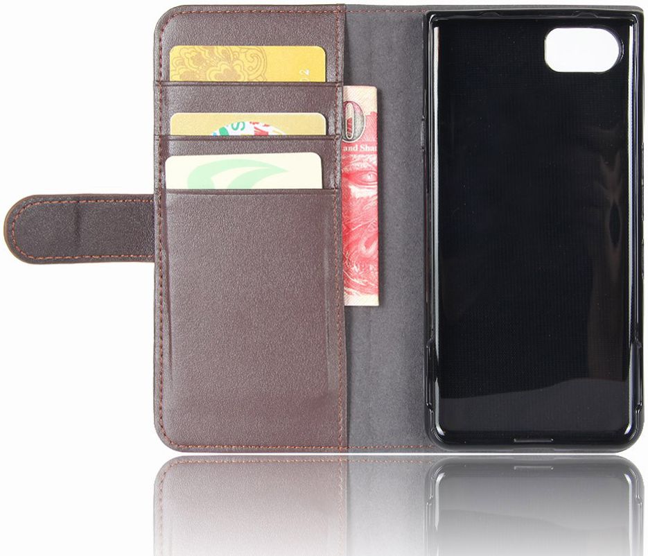 Echt Leren BlackBerry Keyone Hoesje Bruin afbeelding 8
