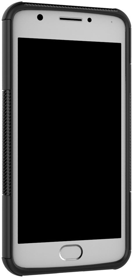 Robuuste Hybride Hoesje Motorola Moto E4 Zwart afbeelding 5