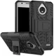 Robuuste Hybride Hoesje Motorola Moto E4 Zwart afbeelding 1