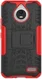 Robuuste Hybride Hoesje Motorola Moto E4 Rood afbeelding 2