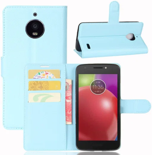 Motorola Moto E4 Portemonnee Hoesje Blauw afbeelding 3