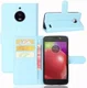 Motorola Moto E4 Portemonnee Hoesje Blauw afbeelding 3