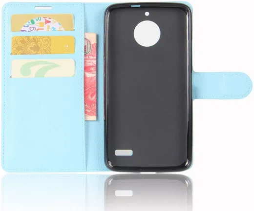 Motorola Moto E4 Portemonnee Hoesje Blauw afbeelding 4