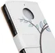 Motorola Moto E4 Portemonnee Flip Hoesje Print Boom Uilen afbeelding 3