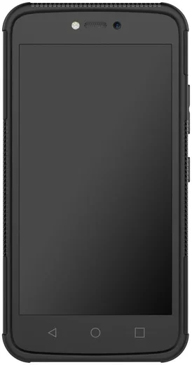 Robuust Hybride Motorola Moto C Plus Hoesje Zwart afbeelding 2