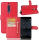 Nokia 5 Hoesje met Kaarthouder Rood afbeelding 4