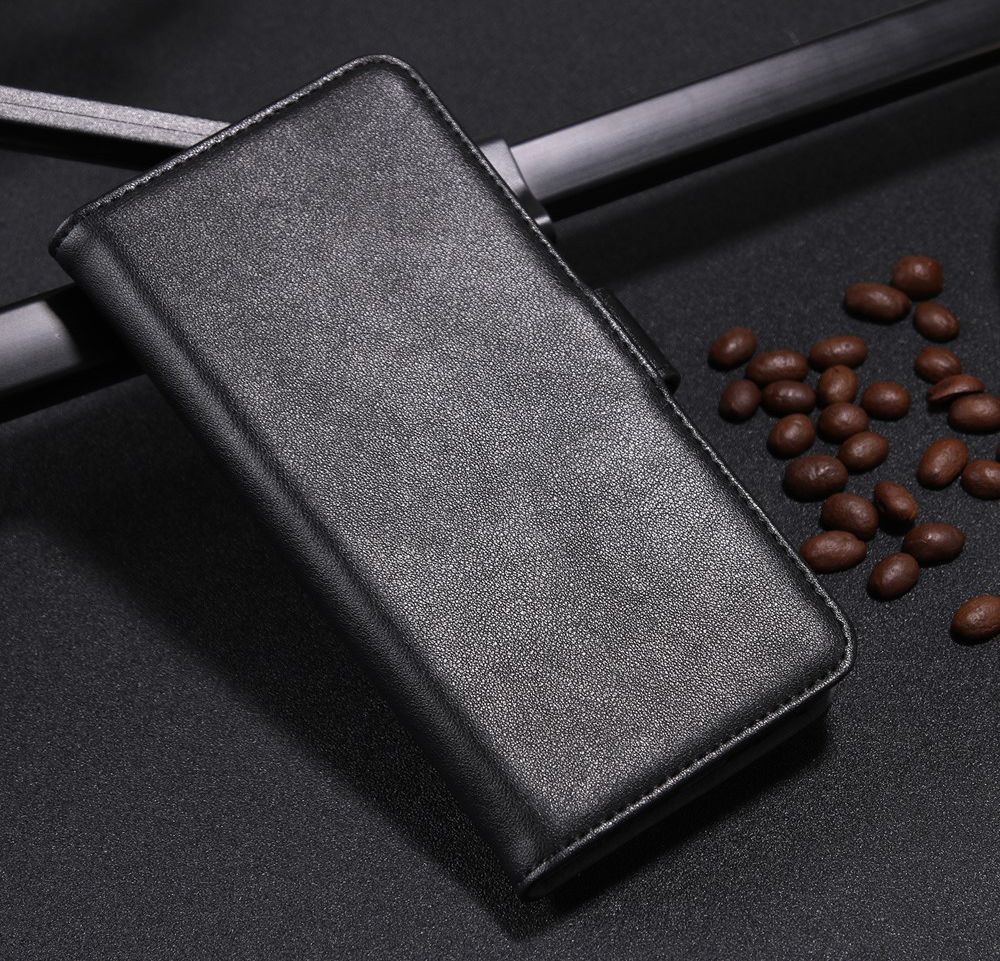 Nokia 6 Portemonnee Hoesje Kunst Leer Zwart afbeelding 9