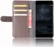 Nokia 6 Portemonnee Hoesje Kunst Leer Bruin afbeelding 1
