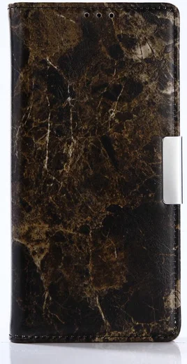 Sony Xperia XA1 Marmer Portemonnee Hoesje Zwart afbeelding 1