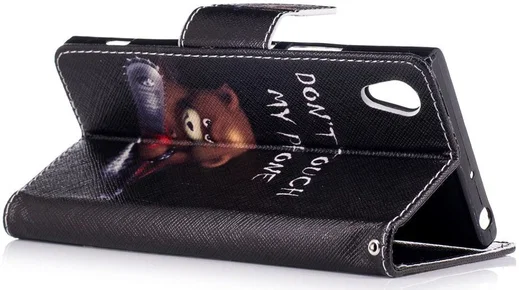 Sony Xperia XA1 Portemonnee Hoesje met Print Teddy afbeelding 2