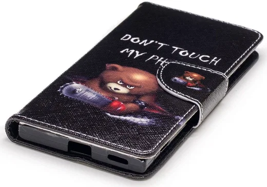 Sony Xperia XA1 Portemonnee Hoesje met Print Teddy afbeelding 7