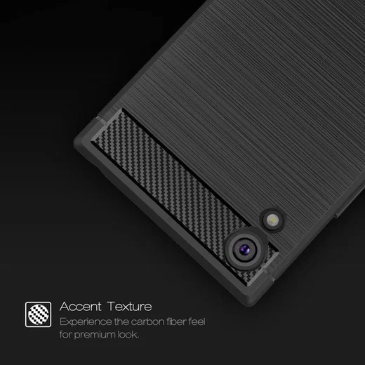 Sony Xperia XA1 Ultra Geborsteld TPU Hoesje Zwart afbeelding 8