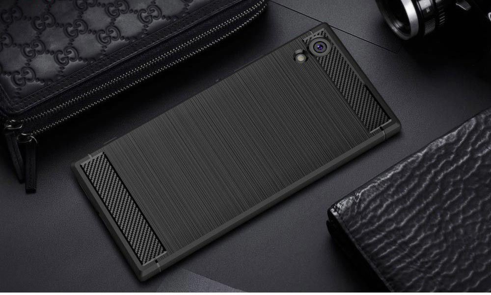 Sony Xperia XA1 Ultra Geborsteld TPU Hoesje Zwart afbeelding 11