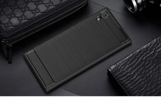 Sony Xperia XA1 Ultra Geborsteld TPU Hoesje Zwart afbeelding 11
