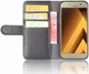 Echt Leren Samsung Galaxy A5 (2017) Portemonnee Hoesje Zwart afbeelding 1