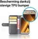 Echt Leren Samsung Galaxy A5 (2017) Portemonnee Hoesje Zwart afbeelding 4