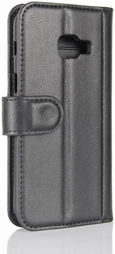 Echt Leren Samsung Galaxy A5 (2017) Portemonnee Hoesje Zwart afbeelding 8