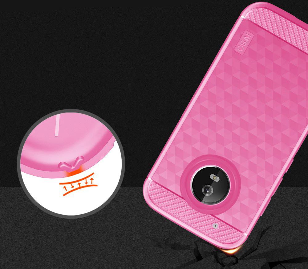 Motorola Moto G5 Plus Siliconen Hoesje Roze afbeelding 2