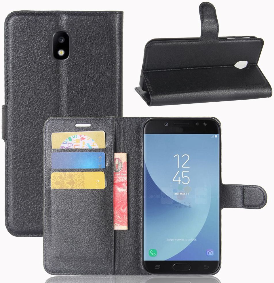 Samsung Galaxy J5 (2017) Portemonnee Hoesje met Standaard Zwart afbeelding 3