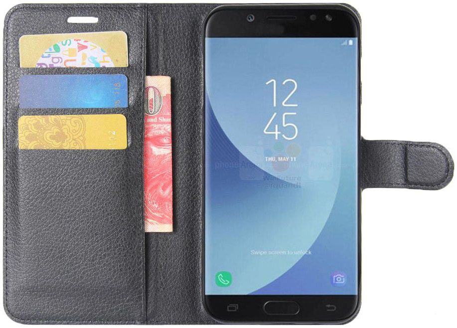 Samsung Galaxy J5 (2017) Portemonnee Hoesje met Standaard Zwart afbeelding 1