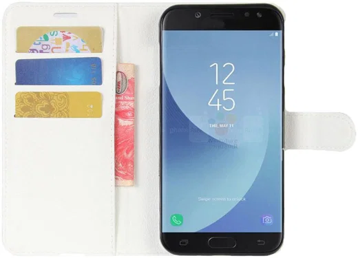 Samsung Galaxy J5 (2017) Portemonnee Hoesje met Standaard Wit afbeelding 1