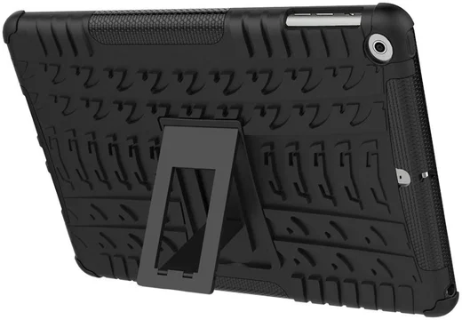 Apple iPad 9.7 2017 Tyre Pattern Hybrid Case Zwart afbeelding 11