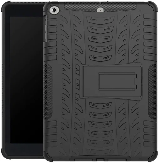 Apple iPad 9.7 2017 Tyre Pattern Hybrid Case Zwart afbeelding 6
