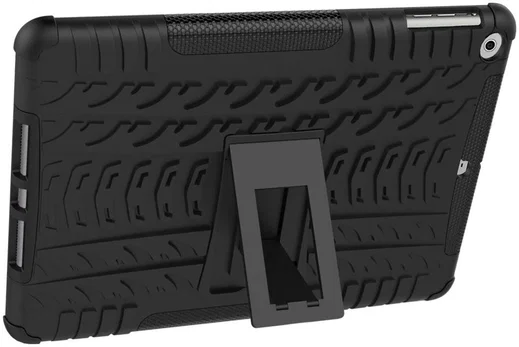 Apple iPad 9.7 2017 Tyre Pattern Hybrid Case Zwart afbeelding 7
