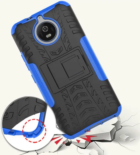 Hybride Motorola Moto G5S Back Cover Blauw afbeelding 2