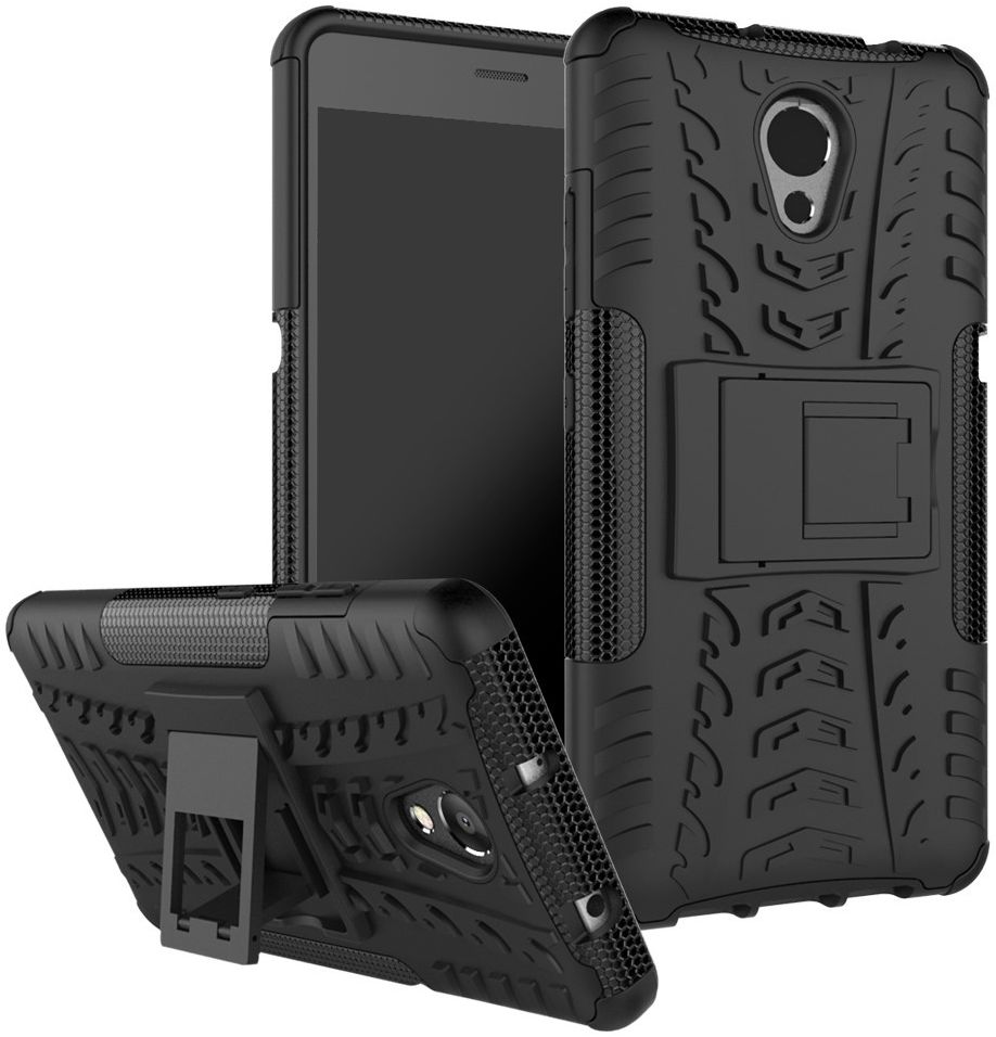 Lenovo P2 Hybride Kickstand Hoesje Zwart afbeelding 1